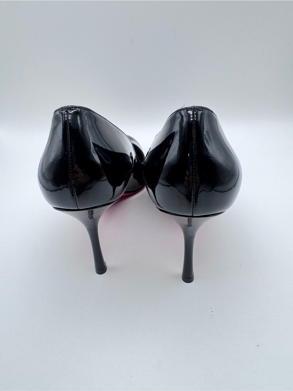 Christian Louboutin Dolly Pump 85 Black Patent Red Sole Heels EU 36.5 - Picture 6 of 9